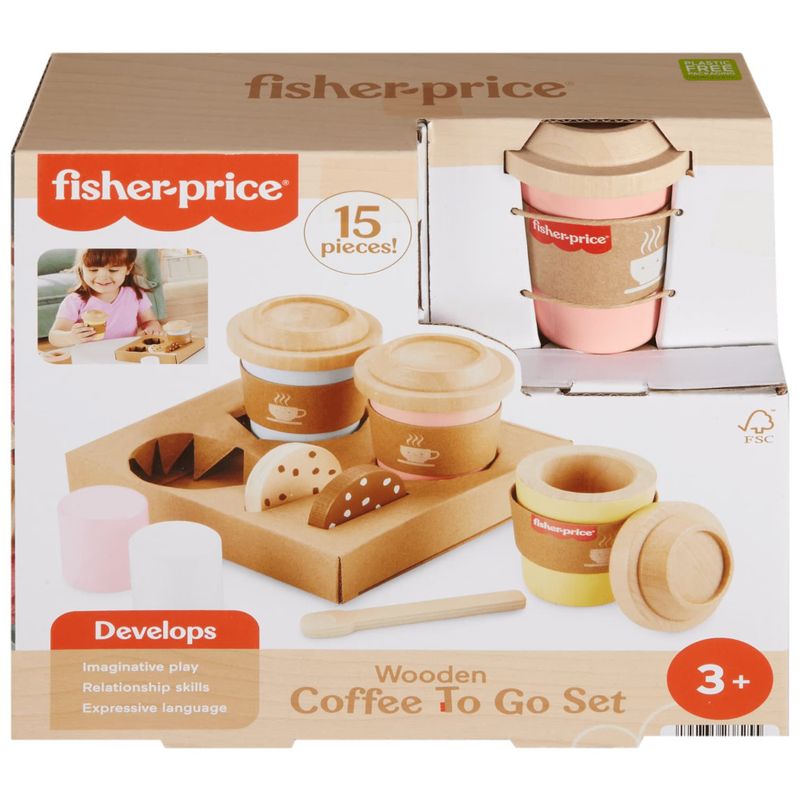 MATHXT85 - Conjunto Infantil - Meu Primeiro Cappuccino de Madeira - Fisher-Price 2