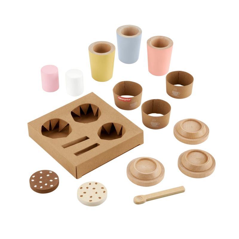 MATHXT85 - Conjunto Infantil - Meu Primeiro Cappuccino de Madeira - Fisher-Price 4
