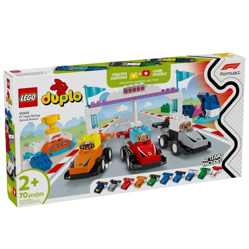 LEGO Duplo - Carros e Pilotos da F1 - 70 Peças - 10445