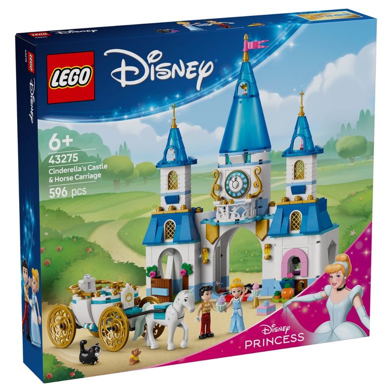 LEG43275---LEGO-Disney---Castelo-da-Cinderela-e-Carruagem-de-Cavalo---596-Pecas---43275-1
