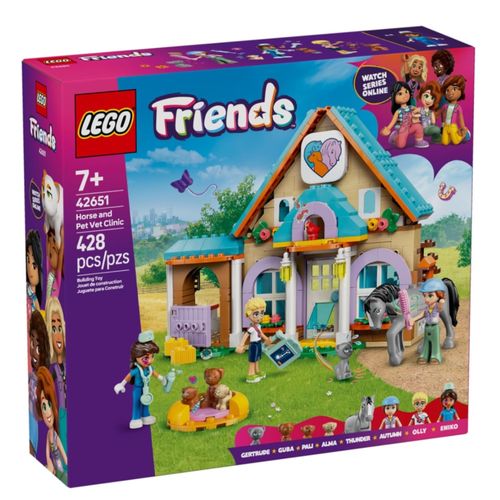 LEGO Friends - Clínica Veterinária para Cavalos e Animais de Estimação - 428 Peças - 42651