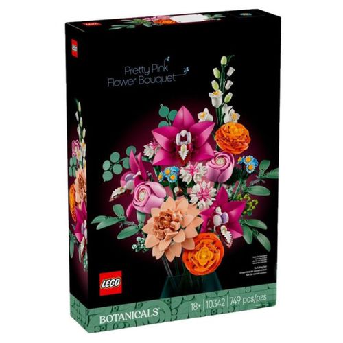 LEGO Icons - Lindo Buquê de Flores Rosas - Botanical Collection - 749 Peças - 10342