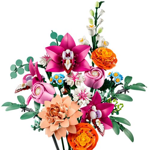 LEGO Icons - Lindo Buquê de Flores Rosas - Botanical Collection - 749 Peças - 10342