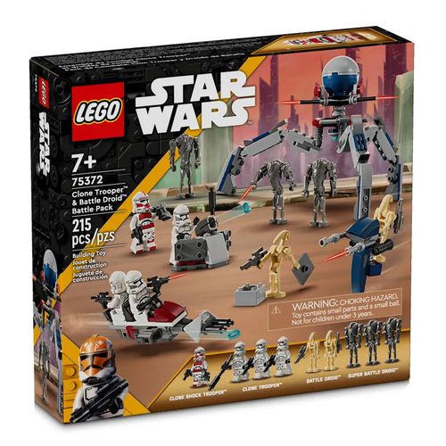 LEGO Star Wars - Pacote de Batalha de Soldado Clone e Droide de Batalha - 215 Peças - 75372