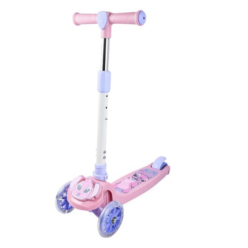 Patinete Infantil - 3 Rodas com Luzes - Stitch - Angel - Disney - BBR Toys