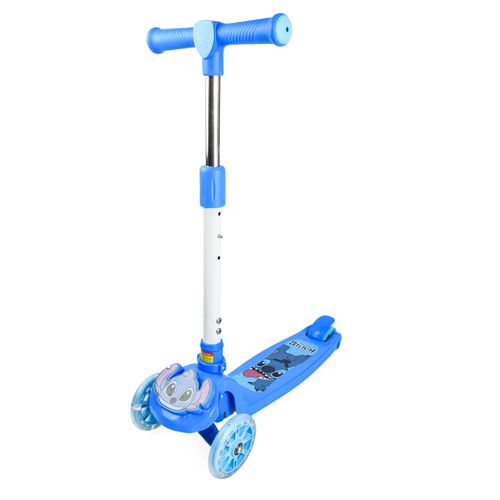 Patinete Infantil - 3 Rodas com Luzes - Stitch - Disney - BBR Toys
