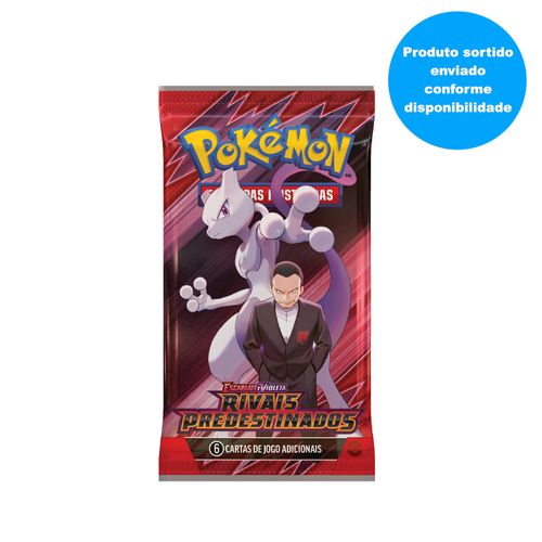 Pacote Booster Pokémon com 6 Cartas - Rivais Predestinados - Escarlate e Violeta - Sortido - Copag