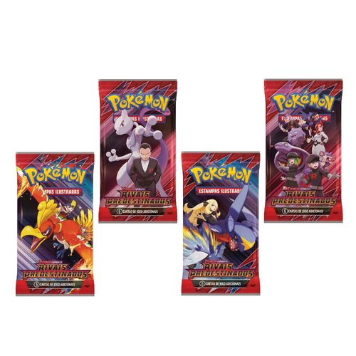 Pacote Booster Pokémon com 6 Cartas - Rivais Predestinados - Escarlate e Violeta - Sortido - Copag