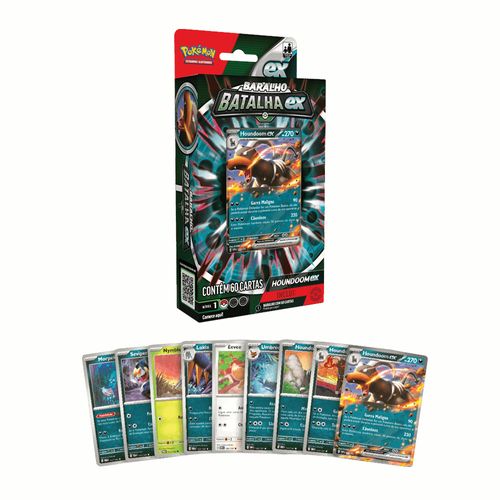 Box de Cartas Pokémon - Houndoom - Batalha EX - Copag