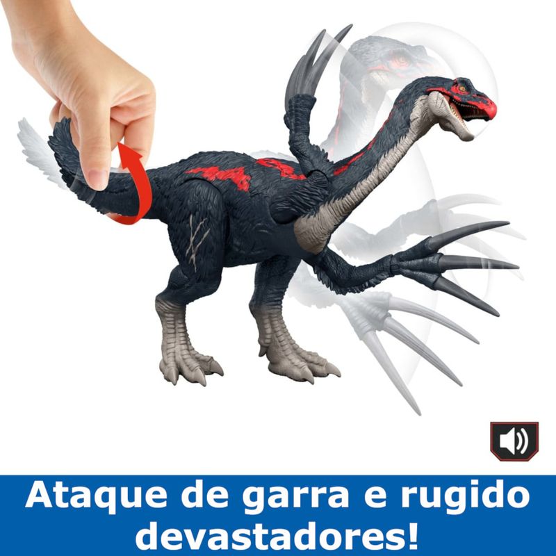 MATJCG16 - Dinossauro Articulado com Som - Therizinosaurus - Jurassic World - 36 cm - Mattel 4