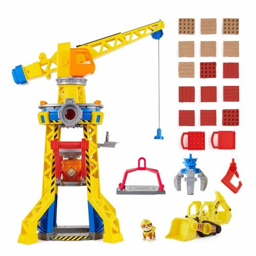 Playset Patrulha Canina - Torre de Guindaste - Rubble & Crew - Sunny