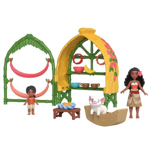 Playset Moana 2 - Conjunto de Brinquedo - Casa Moana - Simea e Pua - Acessórios - Mattel