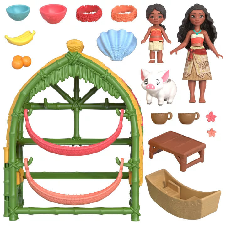 Playset-Moana-2---Conjunto-de-Brinquedo---Casa-Moana---Simea-e-Pua---Acessorios---Mattel-2