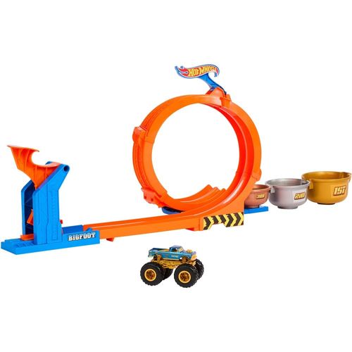 Pista com Carrinho Hot Wheels - Monster TRUCKS - Bigfoot Giros Extremos - Mattel