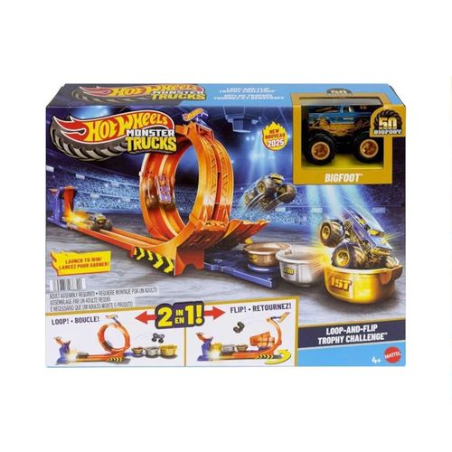 Pista com Carrinho Hot Wheels - Monster TRUCKS - Bigfoot Giros Extremos - Mattel