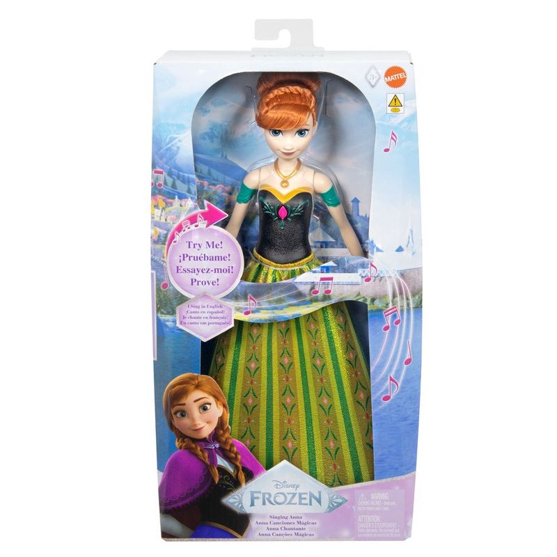 MATJDX45 - Boneca Princesas com Som - Anna Cancoes Magicas - Frozen - Disney - Mattel 2