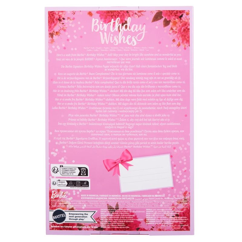 MATHRM54 - Boneca Barbie Colecionavel - Birthday Wishes - Signature - Mattel 6