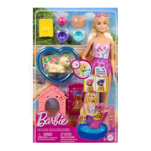 Playset Barbie - Festa na Piscina com Cachorrinhos - Mattel