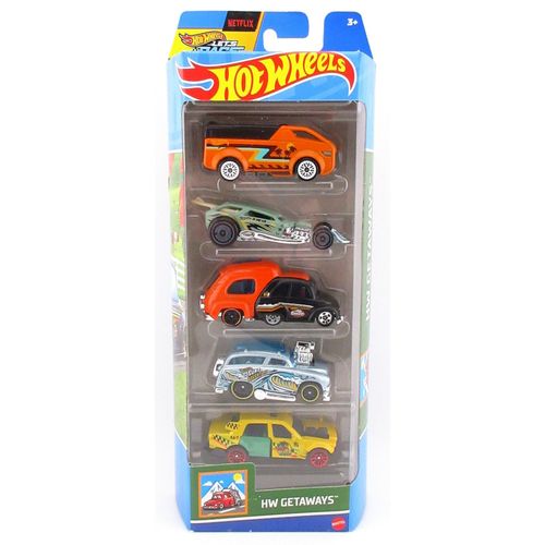 Carrinhos Hot Wheels - Getaways - Pacote com 5 Carros - 1:64 - Mattel