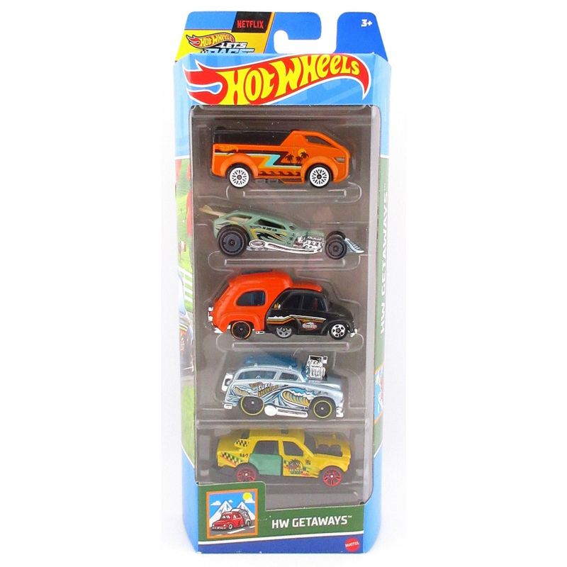 MAT1806-HTV46---Carrinhos-Hot-Wheels---Getaways---Pacote-com-5-Carros---164---Mattel-1