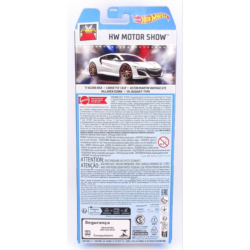 MAT1806 HTV49 - Carrinhos Hot Wheels - Motor Show - Pacote com 5 Carros - 164 - Mattel 2