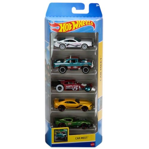 Carrinhos Hot Wheels - Car Meet - Pacote com 5 Carros - 1:64 - Mattel