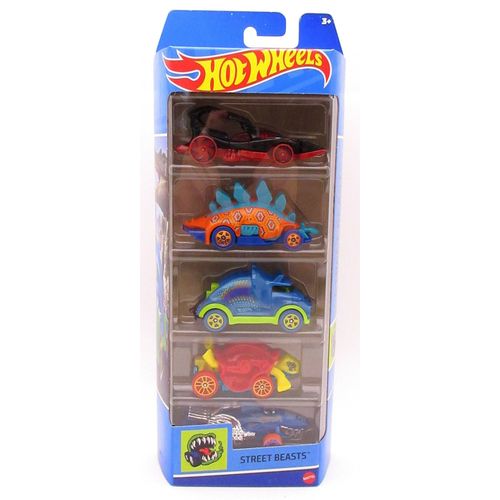 Carrinhos Hot Wheels - Street Beasts - Pacote com 5 Carros - 1:64 - Mattel