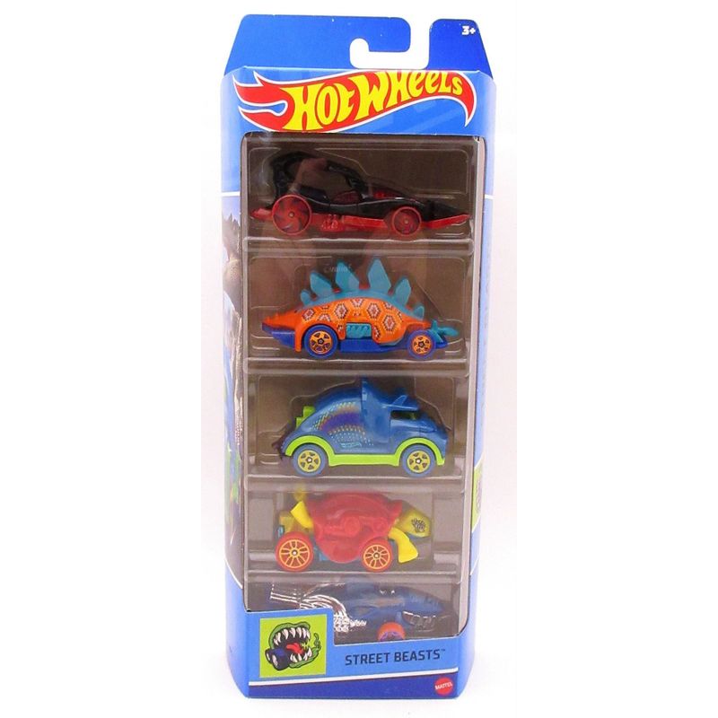 MAT1806-HLY77---Carrinhos-Hot-Wheels---Street-Beasts---Pacote-com-5-Carros---164---Mattel-1