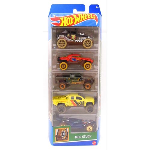 Carrinhos Hot Wheels - Mud Studs - Pacote com 5 Carros - 1:64 - Mattel