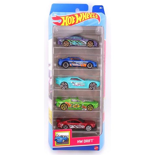 Carrinhos Hot Wheels - Drift - Pacote com 5 Carros - 1:64 - Mattel