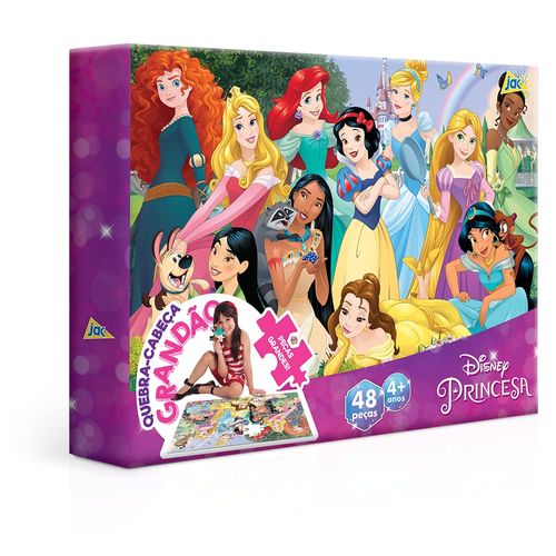 Quebra-Cabeça Grandão - Princesas Disney - 48 Peças - Toyster