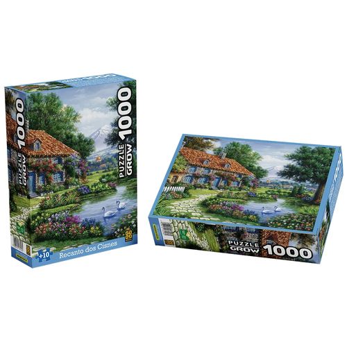 Quebra-Cabeça - Recanto dos Cisnes - 1000 Peças - Grow
