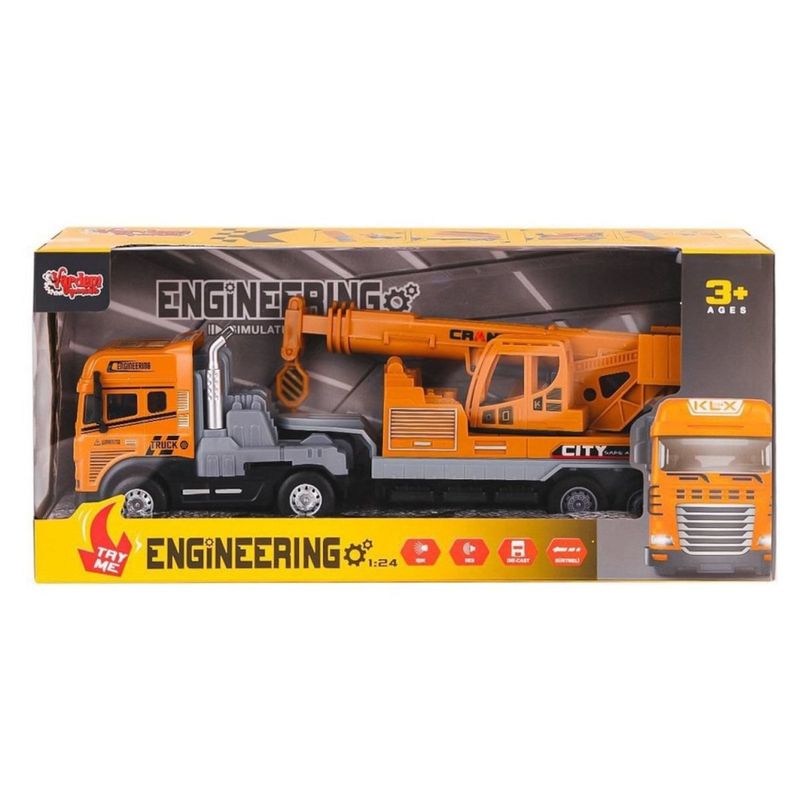 YES330253 - Veiculo com Friccao - Caminhao com Guindaste - Engineering - Luz e Som - Yes Toys 2