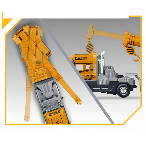 Veículo com Fricção - Caminhão com Guindaste - Engineering - Luz e Som - 1:24 - Yes Toys