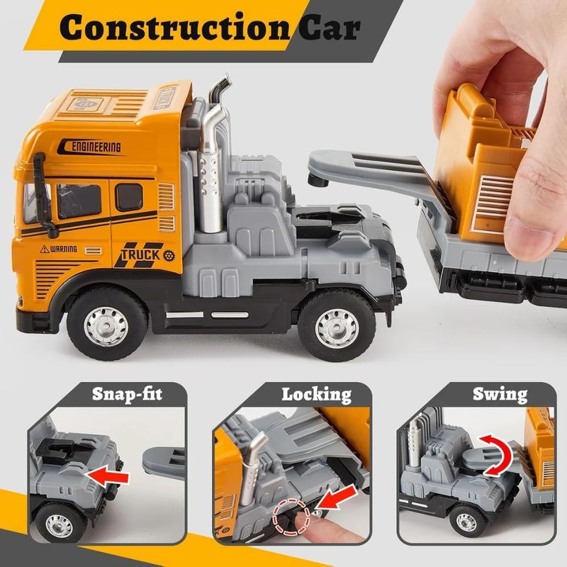 YES330253 - Veiculo com Friccao - Caminhao com Guindaste - Engineering - Luz e Som - Yes Toys 4