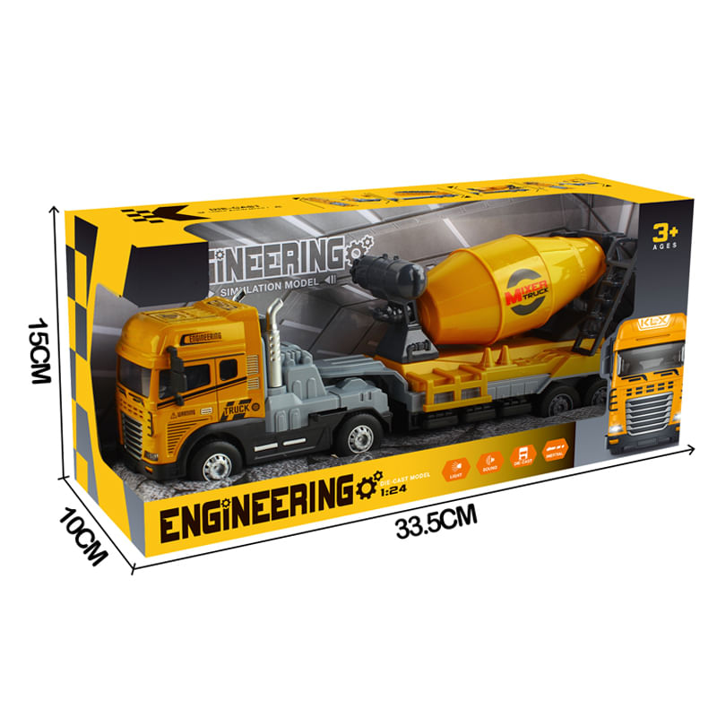 YES330254 - Veiculo com Friccao - Caminhao com Betoneira - Engineering - Luz e Som - 124 - Yes Toys 2