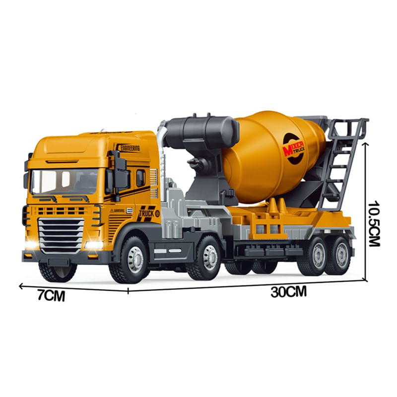 YES330254 - Veiculo com Friccao - Caminhao com Betoneira - Engineering - Luz e Som - 124 - Yes Toys 5
