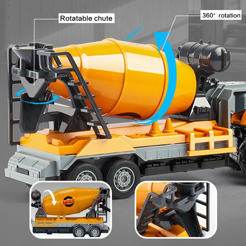 YES330254 - Veiculo com Friccao - Caminhao com Betoneira - Engineering - Luz e Som - 124 - Yes Toys 6