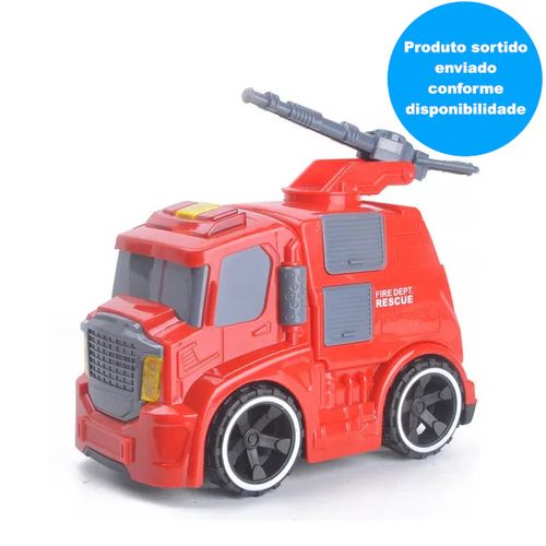 Veículo com Fricção - Caminhão de Bombeiro - Car Model - Luz e Som - 18 cm - Sortido - Yes Toys