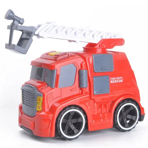 YES226938 - Veiculo com Friccao - Caminhao de Bombeiro - Car Model - Luz e Som - 18 cm - Sortido - Yes 4