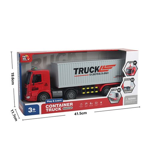 Veículo com Fricção - Caminhão com Container - Luz e Som - 38 cm - Yes Toys