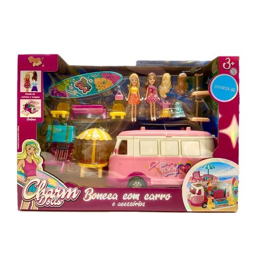 Playset Motorhome - Brinquedo com Bonecas e Acessórios - Kit de Viagem Completo - Pop Fun - BBR Toys