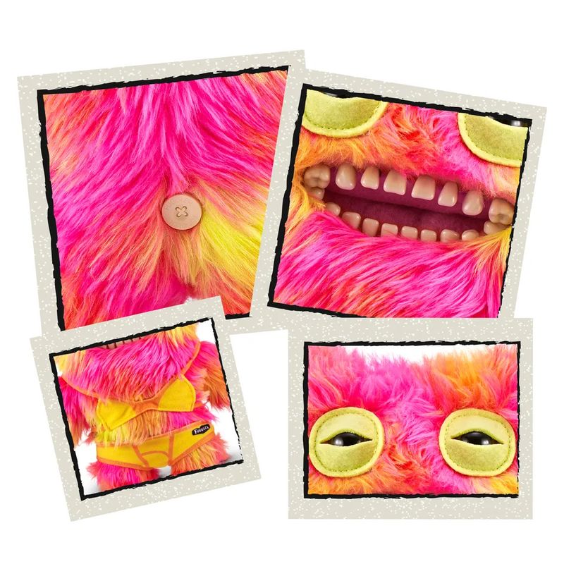 CAN27002 ROSA AMARELO - Pelucia Fuggler - Mr Buttons - Vacay Vibes - 23 cm - Candide 3