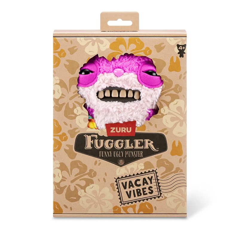 CAN27002 ROSA BRANCO - Pelucia Fuggler - Sketchy Squirrel - Vacay Vibes - 23 cm - Candide 2