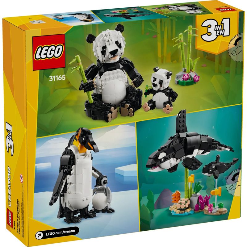 LEGO-Creator-3-em-1---Animais-selvagens-Familia-Panda---626-Pecas---31165--6