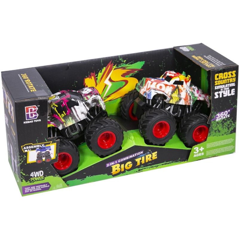 YES330111 - Conjunto de Monster Trucks de Friccao - Big Tire - 12 cm - Yes Toys 2