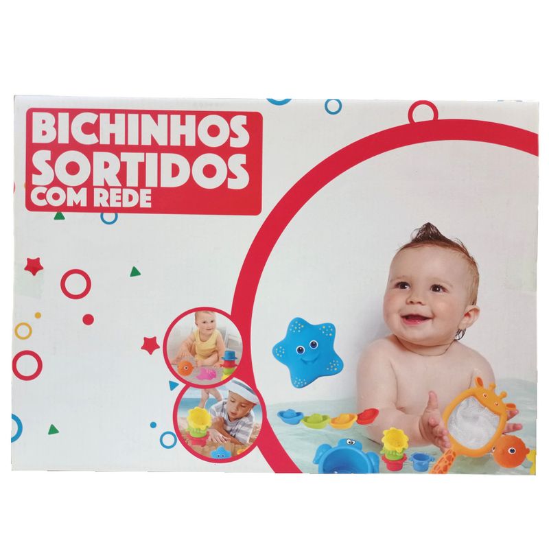 STISL245 - Brinquedo de Banho - Bichinhos Sortidos com Rede - BBR Toys 3