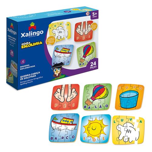 Quebra-Cabeça Soletrar - Minha Escolinha - Xalingo