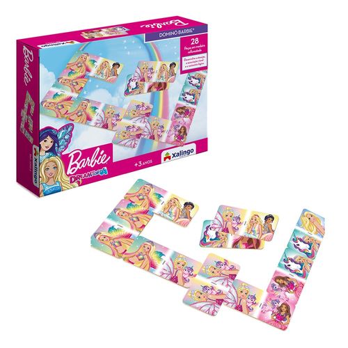 Dominó em Madeira - Barbie - Xalingo