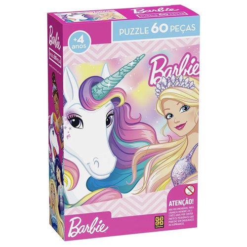 Quebra-Cabeça - Barbie - 60 Peças - Grow